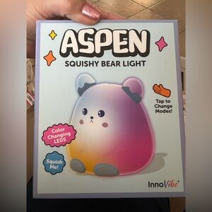 Aspen Multicolor Squishy Bear Light